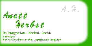 anett herbst business card